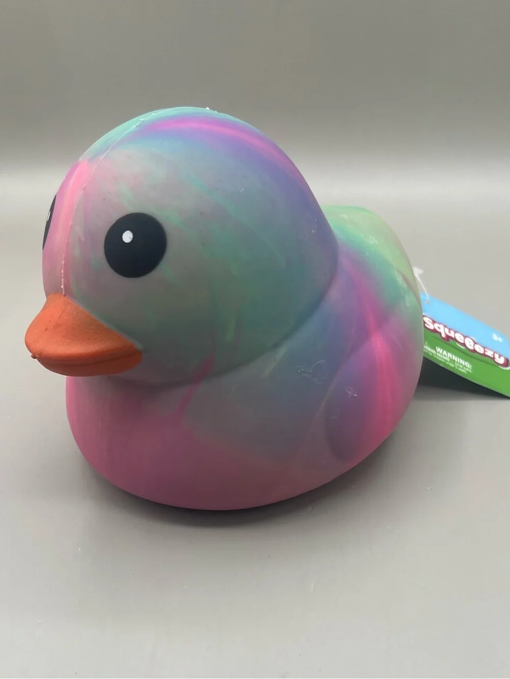 Toymendous SQEEEZY Pink Green🩷💚 Tye Dye Duck Chick NEW